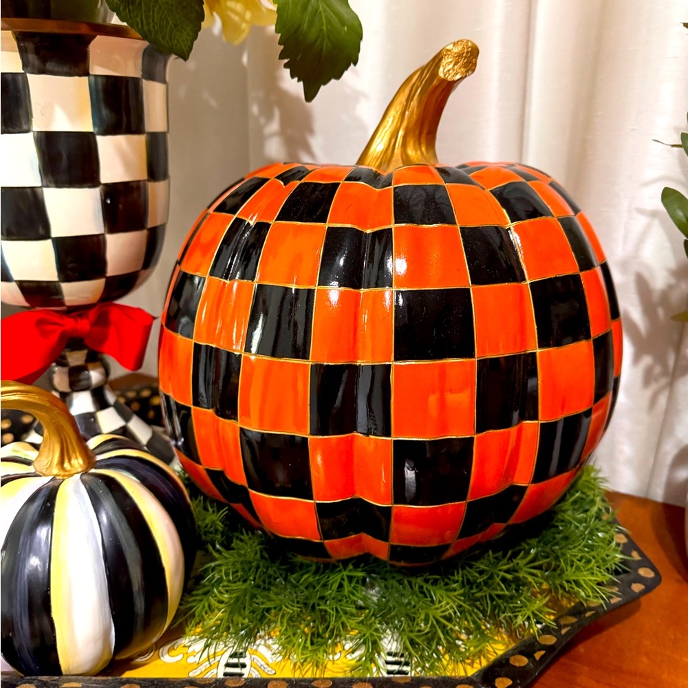 MacKenzie-Childs Courtly Check Pumpkin